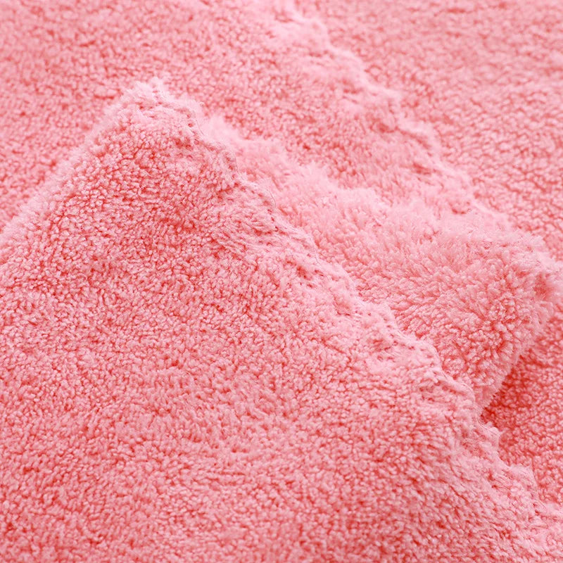 Ensemble de serviettes de bain en velours corail – Lot de 2 pièces