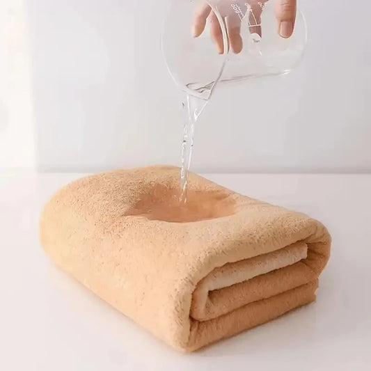 Ensemble de serviettes de bain en velours corail – Lot de 2 pièces