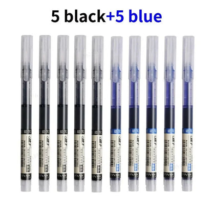 Stylos gel 0,5 mm – écriture fluide, encre bleue, lot de 10