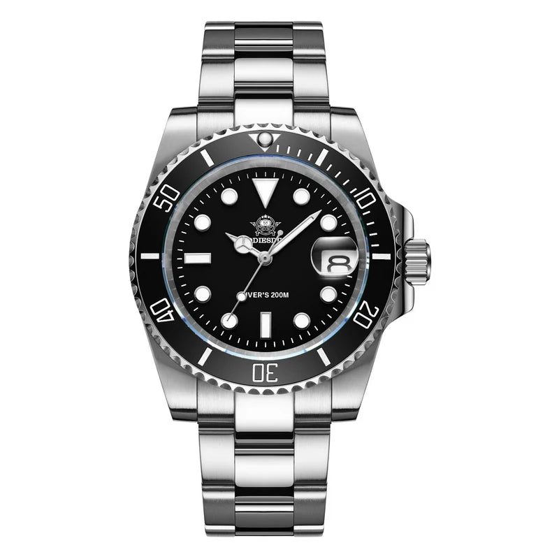 Montre ADDIESDIVE homme – Quartz japonais, étanche 200 m, acier inoxydable